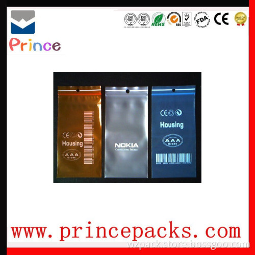 plastic packing with zipper lock/hdpe t-shirt plastic bag